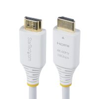 StarTech HDMI2-CABLE-4K60-10W 10ft (3m) Premium Certified High Speed HDMI Cable, 4K 60Hz/1440p 144Hz, 18Gbps, UHD HDMI 2.0 Cord, White