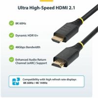 StarTech HDMI21-CBL-8K60-5M 5m (16ft) Certified Ultra High Speed HDMI Cable, 8K 60Hz/4K 120Hz, HDMI 2.1 Cable, 48Gbps, 8K HDMI Cord