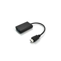 ADDON HDMI2VGA-5PK OF 20.00CM (8.00IN) HDMI MALE TO VGA FEMALE BLACK ACTIVE ADAPTER CA