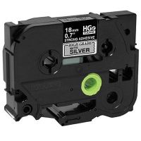 Brother HGES9415PK Tape 5-Pack with Extrastrength Adhesive (3/4" x 26.2', Black on Matte Silver, 5-Pack)