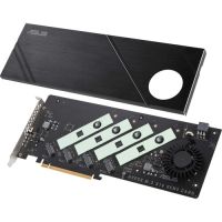 ASUS Hyper M.2 x16 Gen5 PCIe 5.0/4.0 Expansion Card 4x NVMe M.2 Support 2242/2260/2280/22110 Up to 512Gbps AMD Intel RAID Compatible
