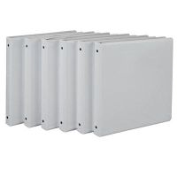 Samsill I008537C Economy 3 Ring View Binders, 1 Inch Round Ring, Clear View Cover, White, 12-Pack