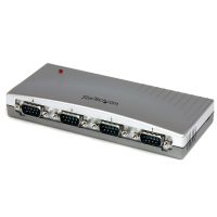 StarTech ICUSB2324 4 Port USB to Serial RS232 Adapter Hub - DB89