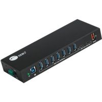 SIIG ID-US0811-S1 10-Port Industrial USB 3.1 Gen 1 Hub with Dual USB-C & Charging - hub - 9 ports