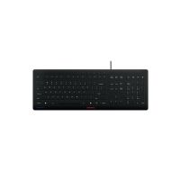 CHERRY JK-8502US-2 STREAM WIRED KEYBOARD WITH HIGH QUALITY PROTECTIVE SILICONE MEMBRANE, BLA