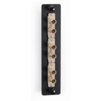 BLACK BOX JPM450B LOW-DENSITY MULTIMODE FIBER ADAPTER PANEL - CERAMIC SLEEVE, (3) ST DUPLEX, BEIGE