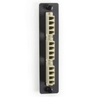 BLACK BOX JPM455B-R2 LOW-DENSITY MULTIMODE FIBER ADAPTER PANEL - CERAMIC SLEEVE, (6) LC DUPLEX, BEIGE