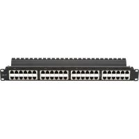 Black Box JPM816A-HD SpaceGAIN CAT6 High-Density Feed-Through - patch panel - 1U - 19"