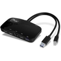 SIIG Mini DisplayPort Video Dock with USB 3.0 LAN Hub (Black) - JU-H30412-S1