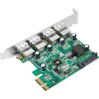 SIIG 4-Port USB 3.0 SuperSpeed PCIe Adapter Card - JU-P40412-S1
