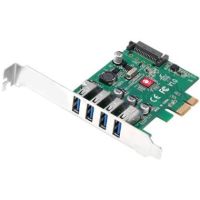 Siig DP USB 3.0 4-Port PCIe Card adds four external SuperSpeed USB 3.0 5Gbps Type-A ports to your PCIe enabled desktop computer - JU-P40A11-S1