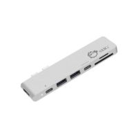 SIIG Dual USB Type-C Hub with HDMI, Card Reader, and Power Delivery (Silver) - JU-TB0412-S1