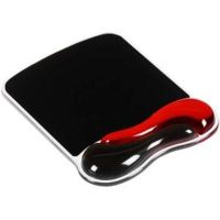 Kensington K62402AM Duo Gel Mouse Pad with Wrist Rest (Red and Black)