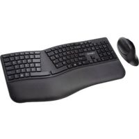 Kensington K75406US Pro Fit Ergo Wireless Keyboard and Mouse (Black)