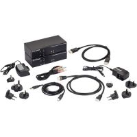 BLACK BOX KVXLCHDP-200 KVM EXTENDER KIT OVER CATX - DUAL-MONITOR, HDMI/DISPLAYPORT 4K30, USB 2.0, AUDIO