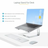 StarTech Laptop Stand for Desk, 5kg/11lb, Aluminum, Silver, Ergonomic Laptop Riser, Portable - LAPTOP-STAND-SILVER