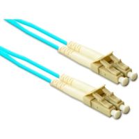 ENET LC2-OM4-2M-ENT LC TO LC 50/125 OM4 10G MULTIMODE DUPLEX AQUA 2 METER FIBER CABLE TAA COMPL