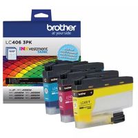 Brother LC4063PKS Genuine INK Vestment Tank Standard Yield Color Ink Cartridge Set (Cyan, Magenta, Yellow)