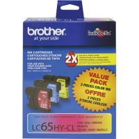 Brother LC653PKS Cyan/Magenta/Yellow High Yield Ink Cartridge, 3/Pack