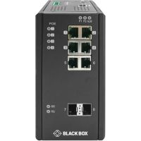 BLACK BOX LIE1082A SWITCH PROVIDES 4 10/100/1000-MBPS RJ-45 POE+ PORTS, 2 RJ45 10/100/1000-MBPS POR