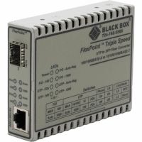BLACK BOX LMC1017A-SFP GIGABIT ETHERNET (1000-MBPS) MEDIA CONVERTER - 10/100/1000-MBPS COPPER TO 100/10