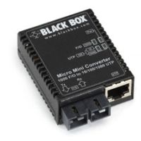 Black Box LMC4002A Micro Mini Media Converter - fiber media converter - 10Mb LAN, 100Mb LAN, 1GbE - TAA Compliant