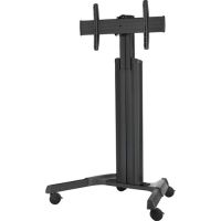 Chief LPAUB Series Large Fusion Manual Height Adjustable Mobile AV Cart (Black)