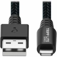 Eaton Tripp Lite Series M100-001-GY-MAX Heavy-Duty USB-A to Lightning Sync/Charge Cable, UHMWPE and Aramid Fibers, MFi Certified - 1 ft.