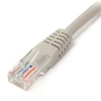 StarTech 10ft Gray CAT5e Cable - Gigabit Ethernet Cable - Molded CAT5e Patch Cord Network Cable - M/M - M45PATCH10GR