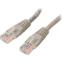 StarTech M45PATCH25GR 25ft Gray CAT5e Cable - Gigabit Ethernet Cable - Molded CAT5e Patch Cord Network Cable - M/M