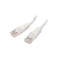 StarTech Cat5e Ethernet Cable 25 ft White - Cat 5e Molded Patch Cable - M45PATCH25WH