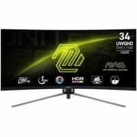 MSI MAG345CQR UWQHD(3440x1440) 34" 180Hz VA Curved Gaming Monitor w/ AMD FreeSync Premium, Dual HDMI, DisplayPort, Black