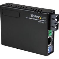 StarTech 10/100 Multi-Mode Fiber to Ethernet Media Converter (Black) - MCM110SC2