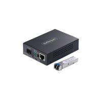 StarTech MCM1110SMLC20 Gigabit Ethernet Copper-to-Fiber Media Converter, SM LC, 20km, 10/100/1000 Mbps, RJ45 to LC, TAA Compliant