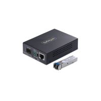 StarTech MCM1110SMLC40 Gigabit Ethernet Copper-to-Fiber Media Converter, SM LC, 40km, 10/100/1000 Mbps, RJ45 to LC, TAA Compliant