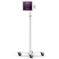 COMPULOCKS MCRSTDEXW209IPDSW IPAD 10TH-11TH (A16) GEN SPACE ENCLOSURE MEDICAL ROLLING CART EXTENDED WHITE