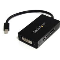 StarTech Mini DisplayPort to DisplayPort/DVI/HDMI Multifunction Adapter (Black) - MDP2DPDVHD