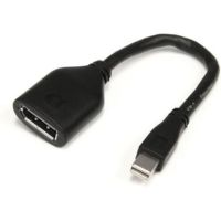 StarTech Mini DisplayPort to DisplayPort Video Cable Adapter (6", Black) - MDP2DPMF6IN
