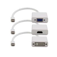 ADDON MDP2VGA-HDMI-DVI-W MINI-DISPLAYPORT MALE TO HDMI/VGA/DVI MALE WHITE ADAPTER
