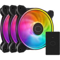Cooler Maste rMFL-B2DN-213P2-R2 MasterFan MF120 HALO² Case Fan (Black, 3-Pack)