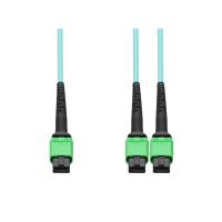 ADD-ON MFP7E20-N010-AO 10M MPO/APC TO 2XMPO-12/APC AQUA OM4 LSZH 12-STRAND FIBER PATCH CABLE