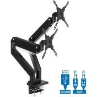 Mount-It MI-4772 Adjustable Dual-Monitor Mount, Up to 34", Black