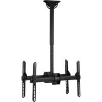 Mount-It MI-510 2-Screen TV Ceiling Mount/40-70" TV Adjust Height-Ceiling Bracket for Vaulted/Sloped Ceilings