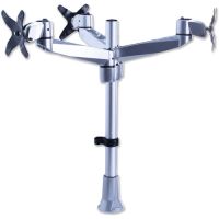 Mount-It! MI-55111 Three Monitor Swivel Arm Desk Mount (Silver)