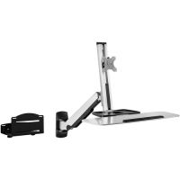 Mount-It MI-7905 Wall Mounted Sit & Stand Single Monitor Workstation Arm with CPU Mount