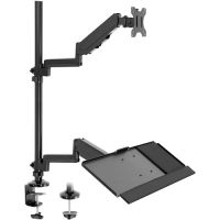 Mount-It MI-7995 Single Monitor Sit-Stand Desk Mount With Keyboard Tray