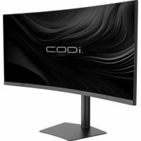 CODi MO34H-UC Ultrawide 34" Curved QHD 100Hz LED Monitor, Adjustable, Universal Docking Station, Black