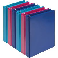 Samsill MP28609 1" Mini 3 Ring Binder, Assorted Fashion, 6-Pack