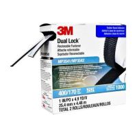 3M DUAL LOCK RECLOSABLE FASTENER MP3541/MP3542, BLACK, 1 IN X 5 YD, TYPE 400/170