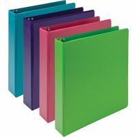 Samsill MP48659 1.5" Plant Based Durable 3 Ring Binders, Assorted Colors, 4-pack